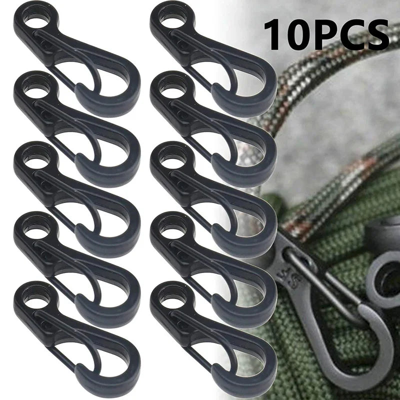 10pcs/batch Mini Carabiner EDC Survival Climbing Gear Camping Paracord Tactical Gear Hook SF Spring Backpack Buckle Key Chain